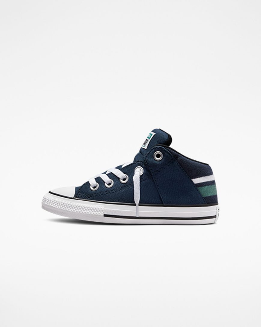 Boys' Converse Chuck Taylor All Star Axel Varsity Club High Top Shoes Navy / White | AU 8E951P